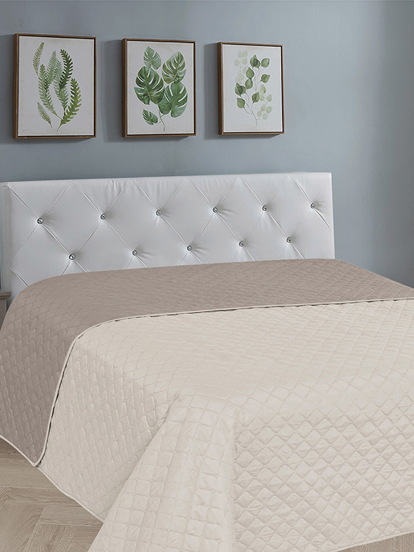 Κουβερλί Fiber Ecru - Beige King size (240x250)