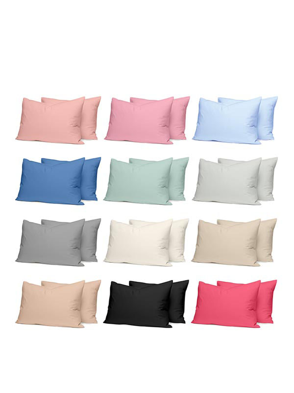 Μαξιλαροθήκες Σετ 50x70 Sunshine Cotton Feelings 103 Light Blue