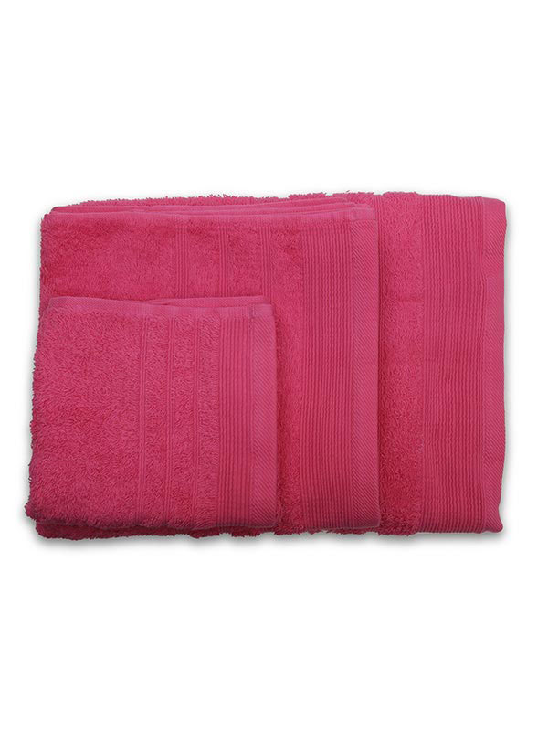 Πετσέτα Σετ 3 τεμ.  Sunshine Χίμπουρι 4 Fuchsia