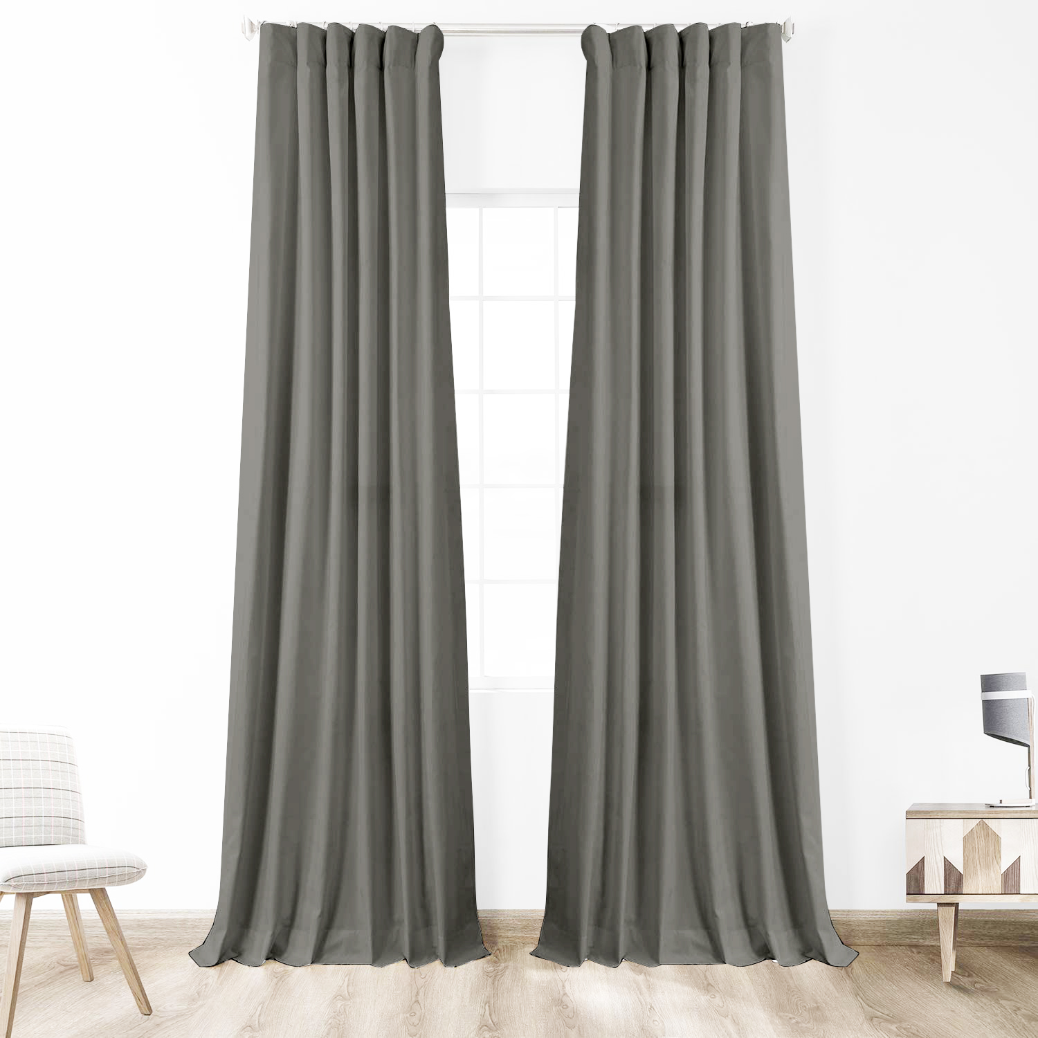 Κουρτίνα μπλακάουτ Grey 150x280 Τεμάχιο