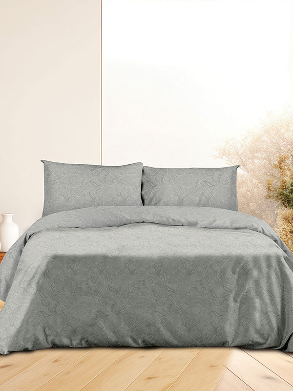 Σετ Σεντόνια Flannel 2040 Grey Διπλό (200x260)