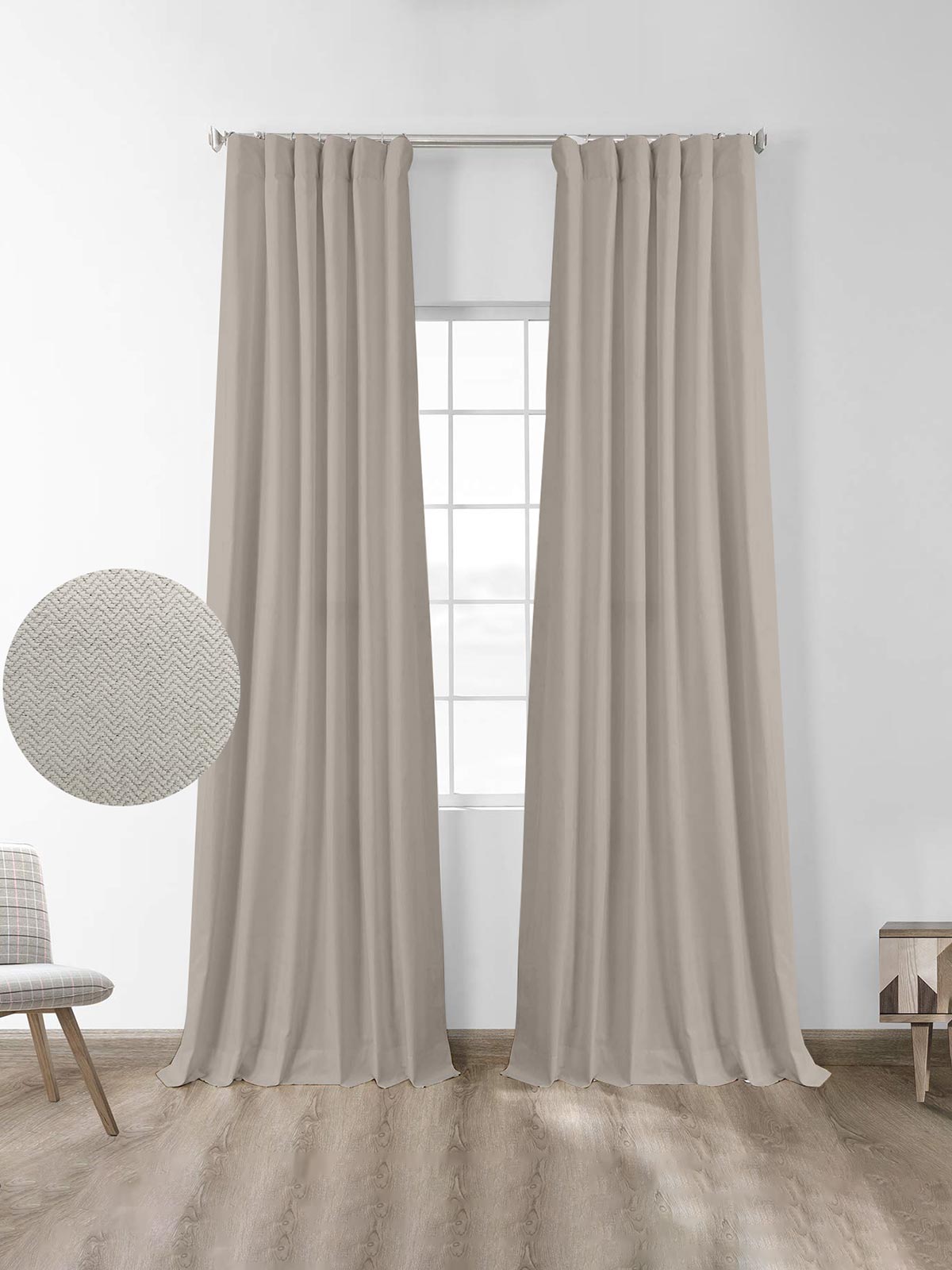 Κουρτίνα μπλακάουτ Foresta Sand 145x280