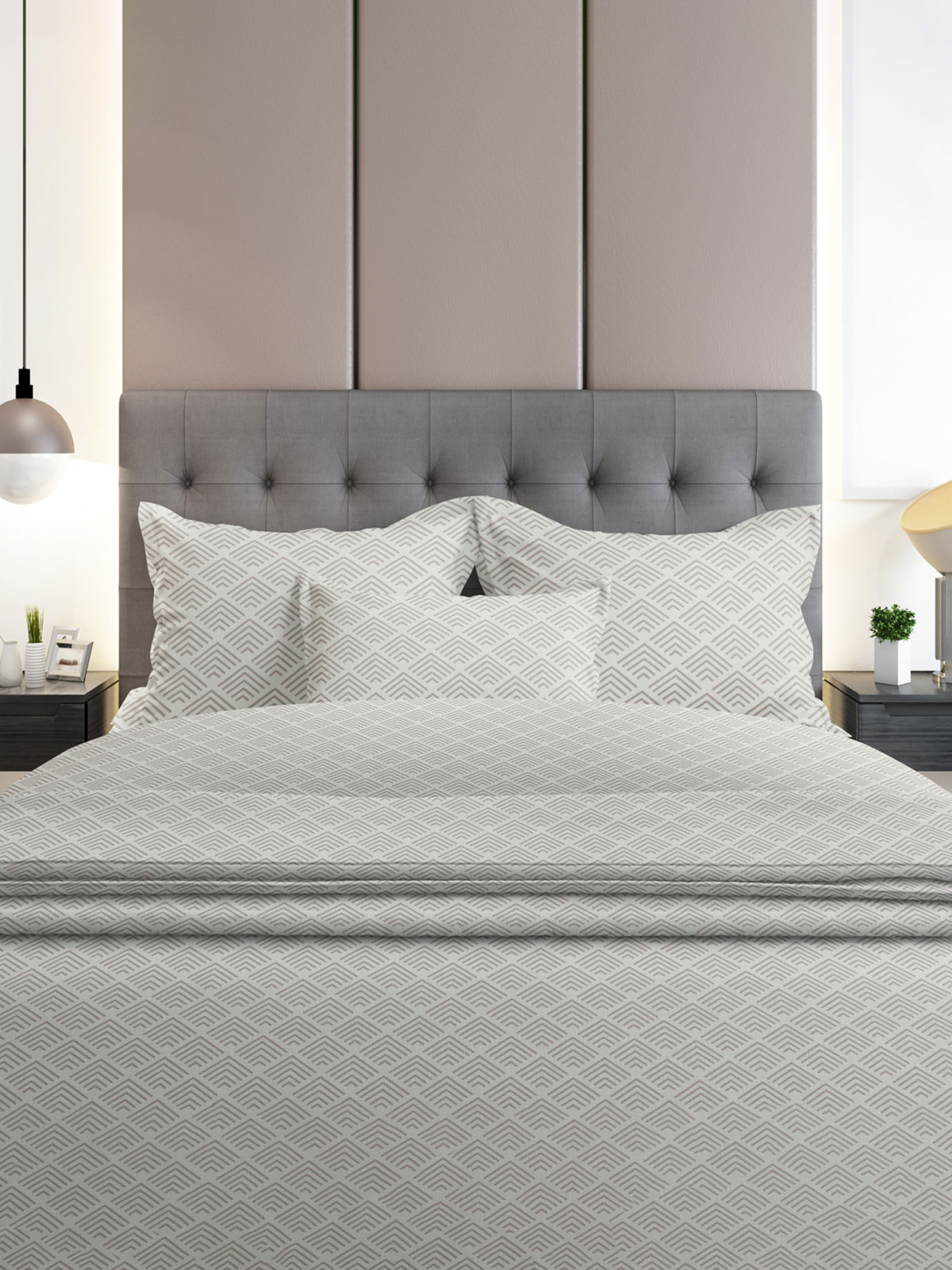 Σετ Σεντόνια Flannel 2048 Grey Μονό με λάστιχο(105x205+30)