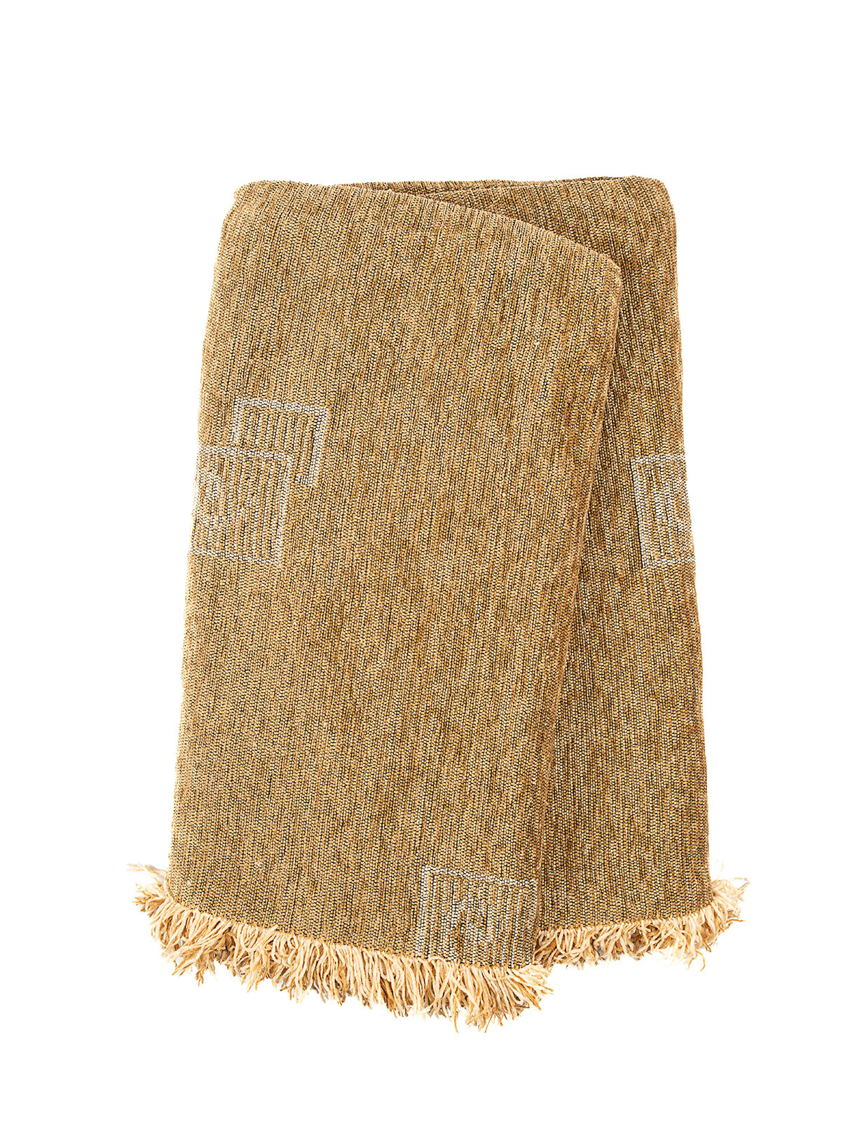 Ριχτάρι Σενίλ Ζακάρ Box Beige Μονοθέσιο