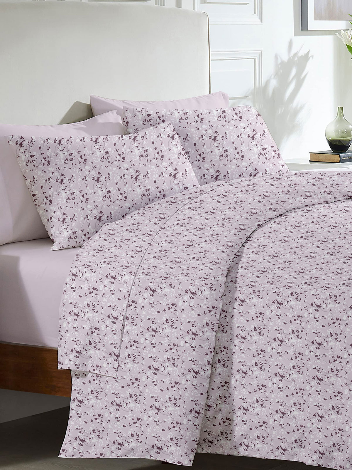 Σετ Σεντόνια Menta Εμπριμέ 320 Lila Διπλό (200x250)