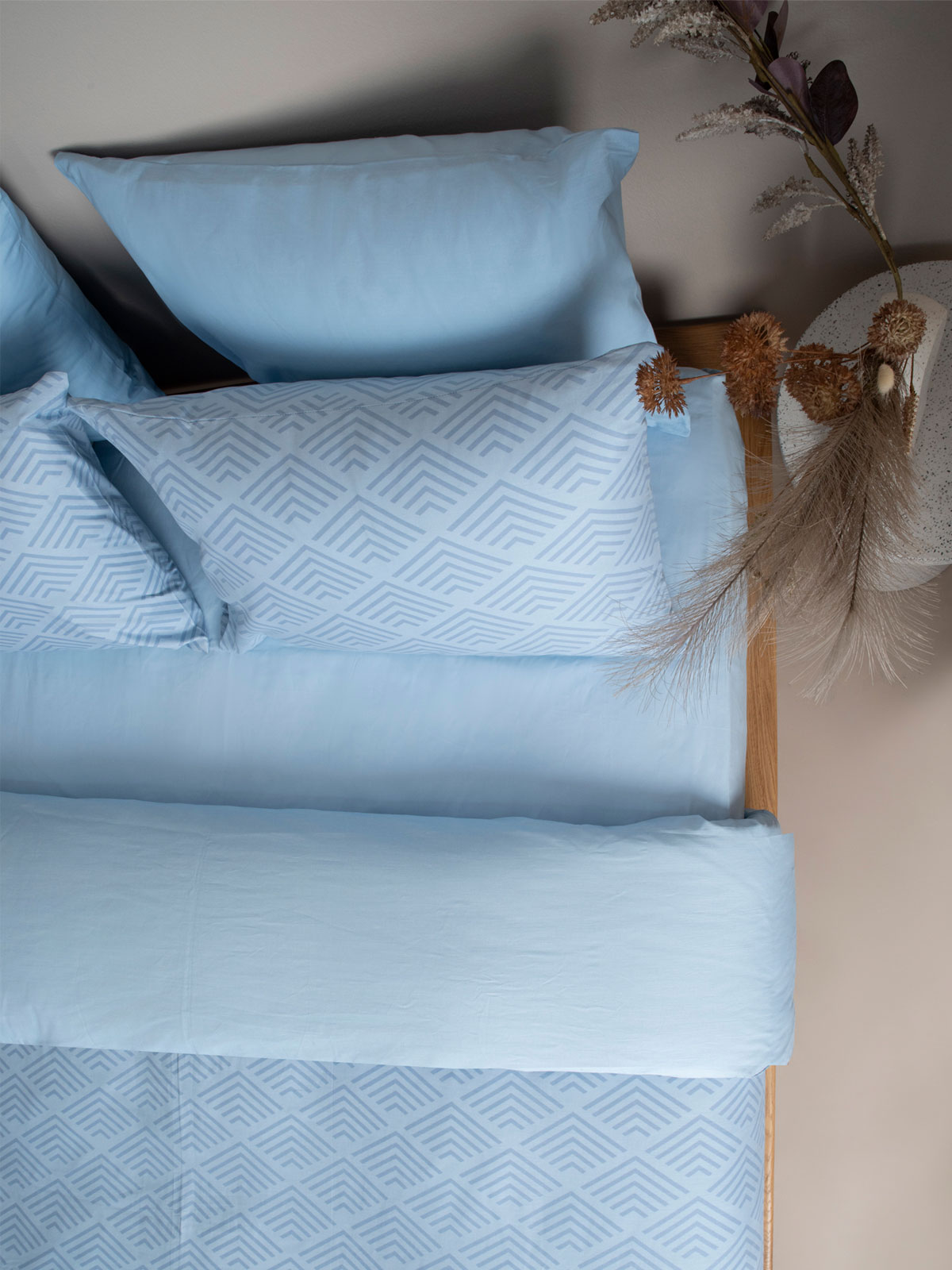 Σετ Σεντόνια Cotton Feelings 2048 Blue King Size (260x270)