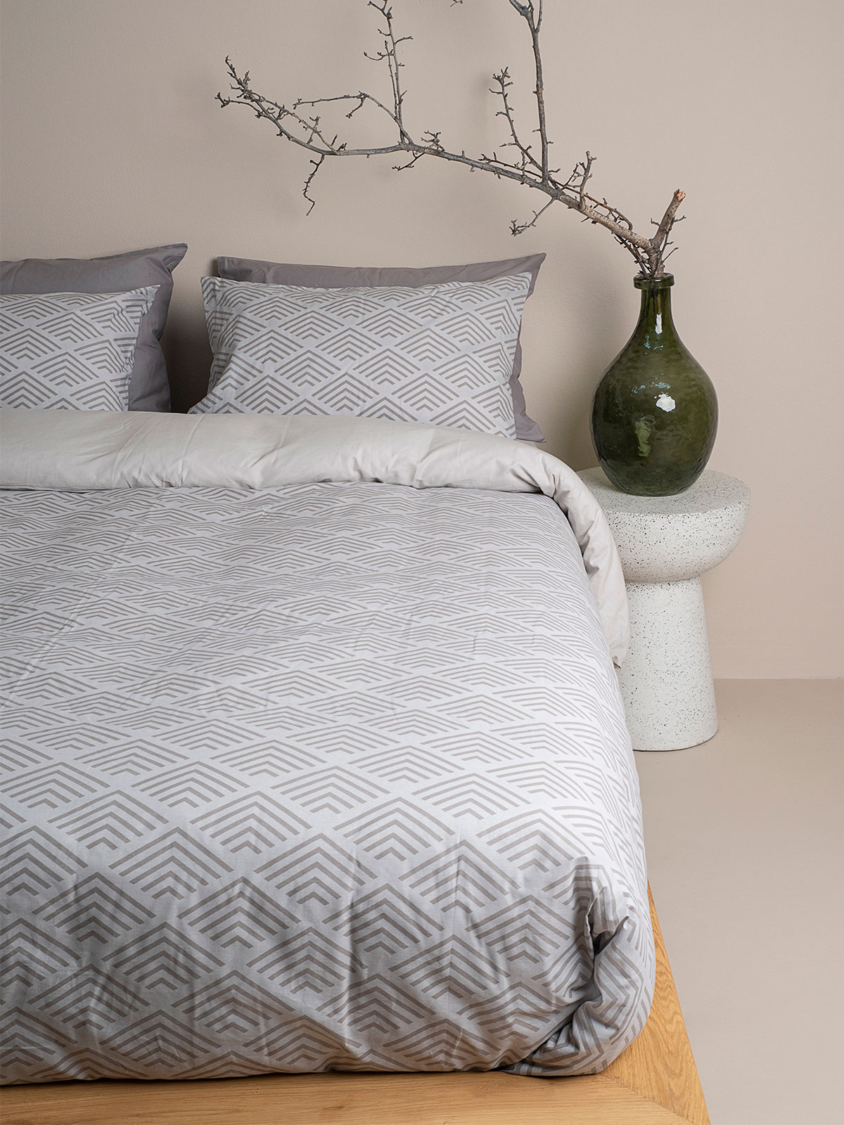 Σετ Σεντόνια Cotton Feelings 2048 Grey Διπλό (200x270)