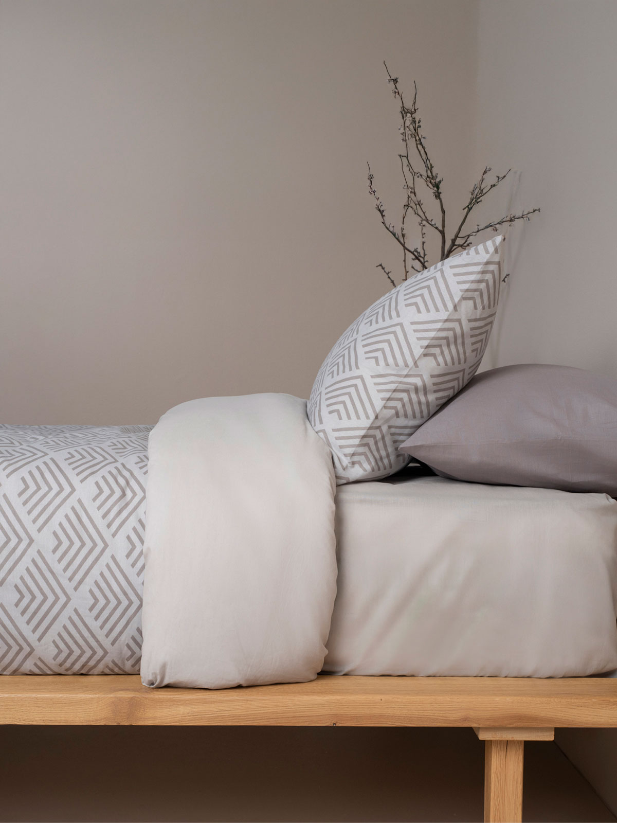 Σετ Σεντόνια Cotton Feelings 2048 Grey King Size (260x270)