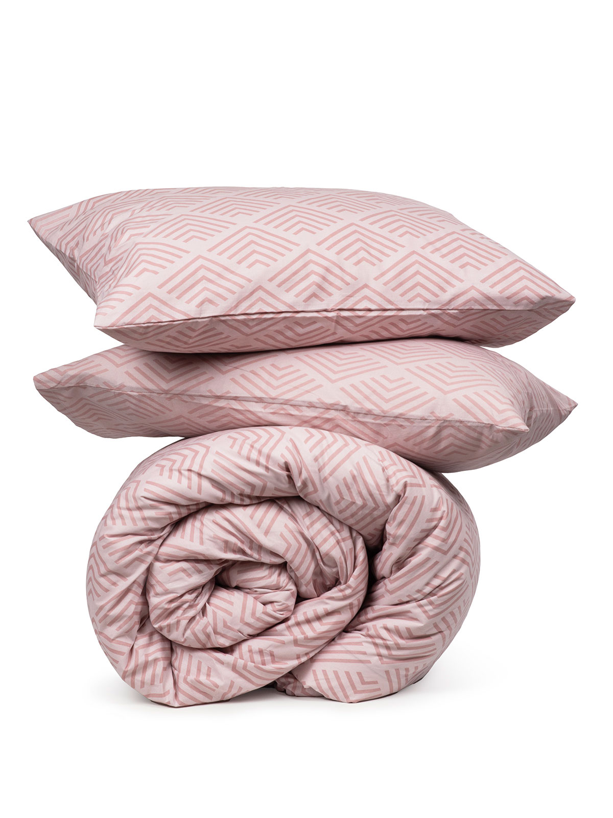 Σετ Σεντόνια Cotton Feelings 2048 Powder Διπλό με λάστιχο (150x205+30)