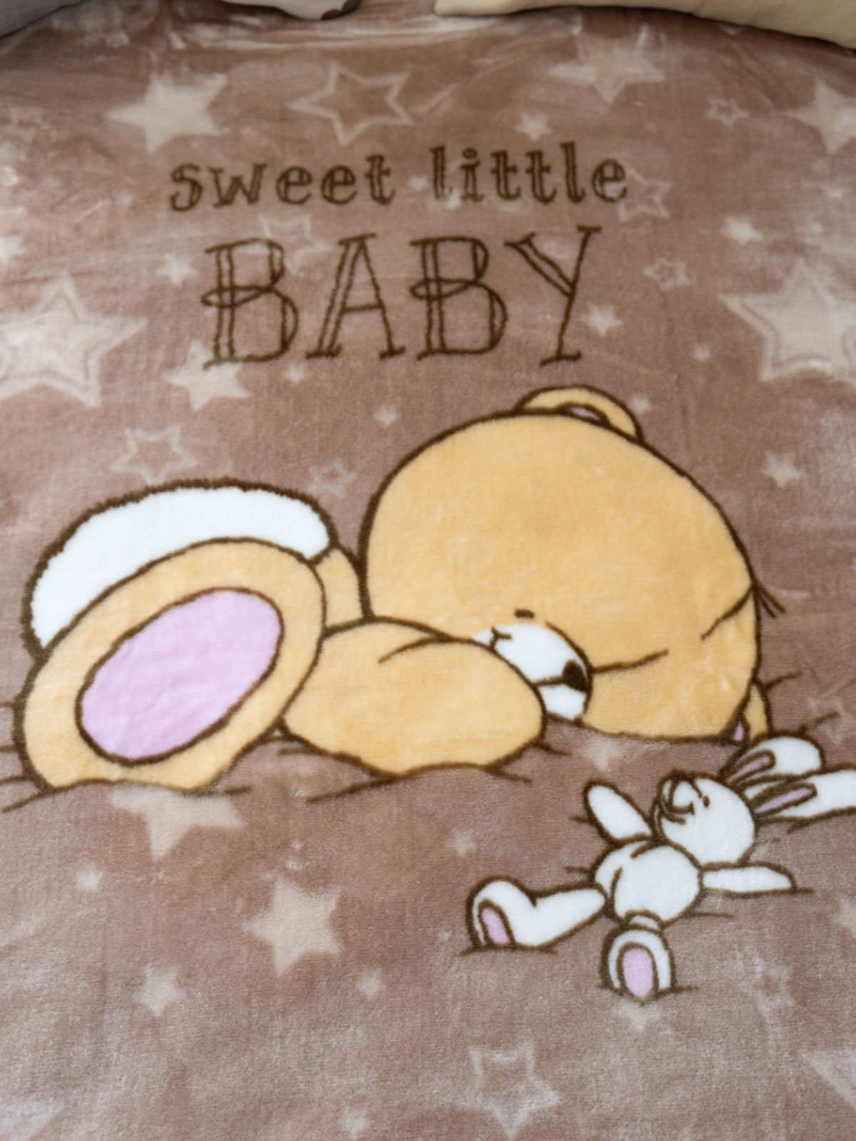 Κουβέρτα Βελουτέ Κούνιας 1550 Brown 110x140