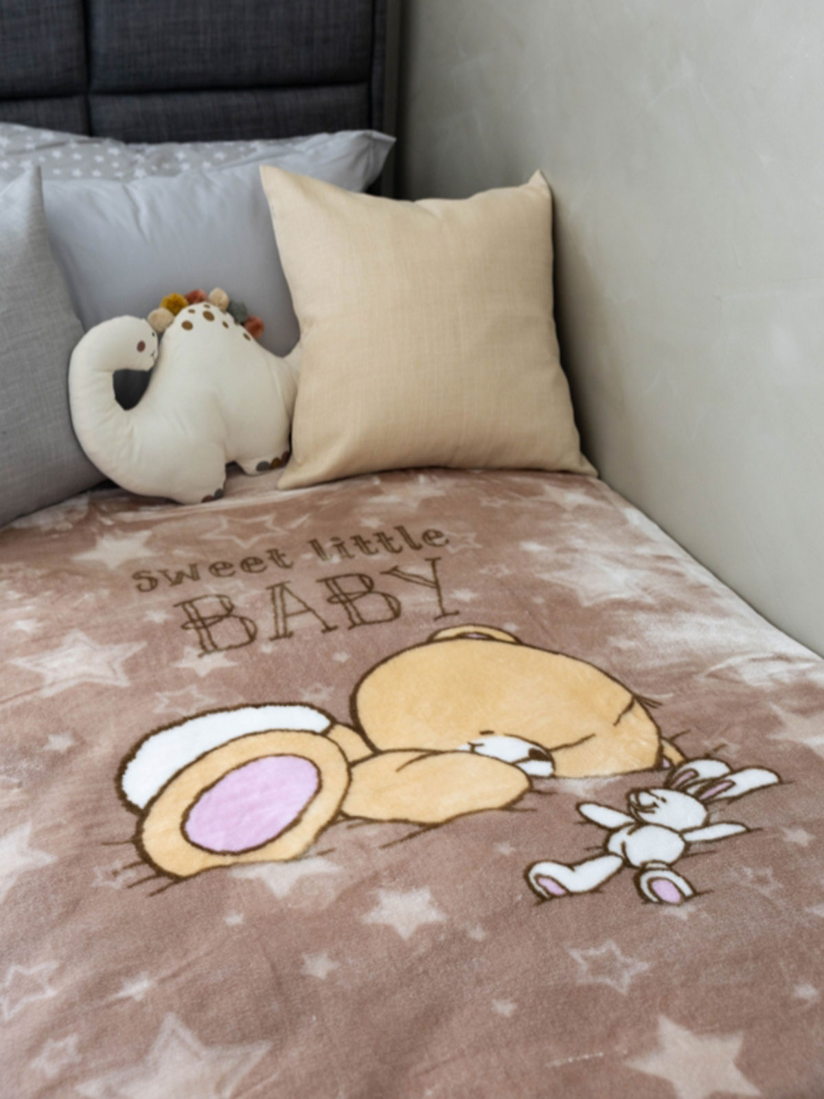 Κουβέρτα Βελουτέ Κούνιας 1550 Brown 110x140