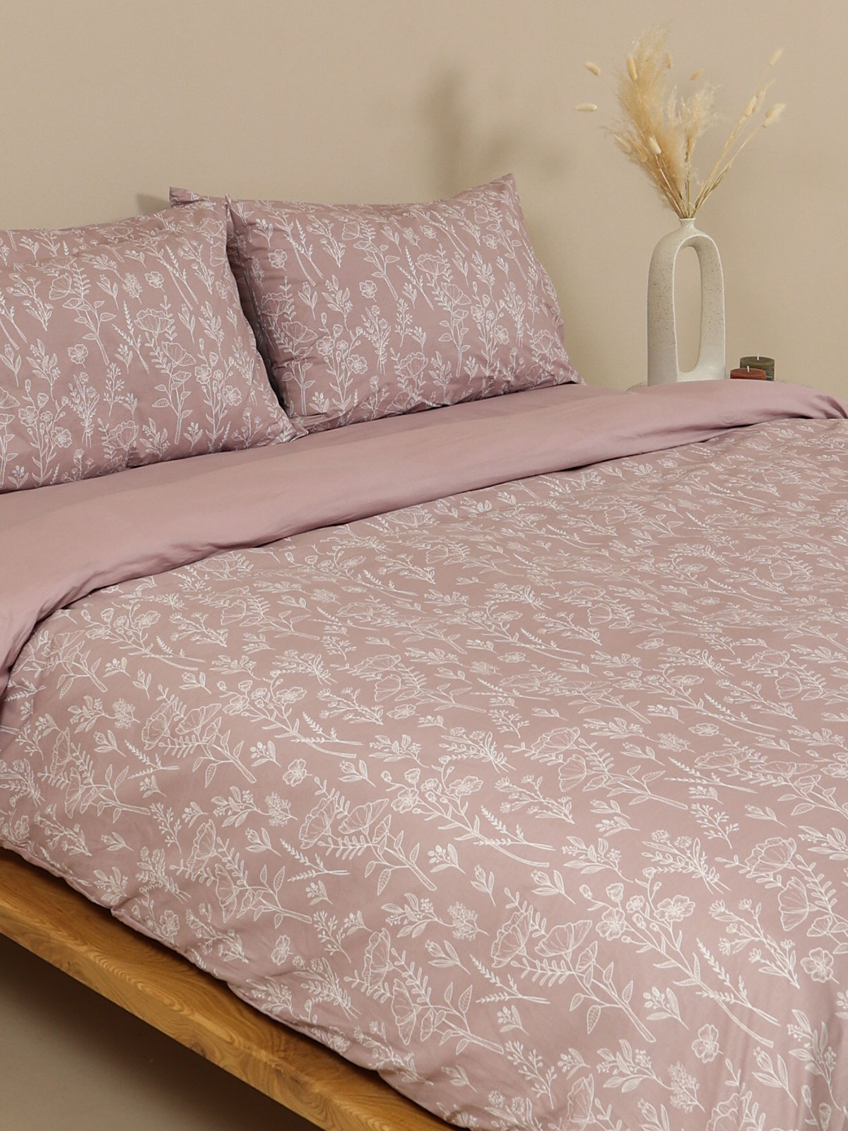 Σετ Σεντόνια Cotton Feelings 2050 Powder Διπλό με λάστιχο (150x205+30)