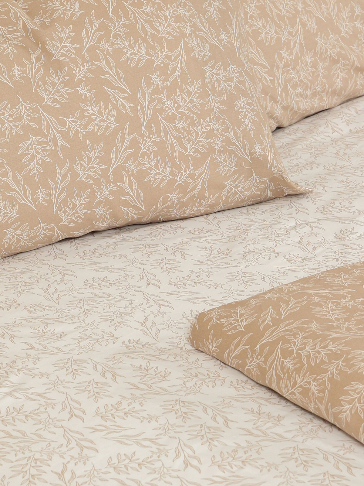 Σετ Σεντόνια Cotton Feelings 2052 Beige Διπλό (200x270)