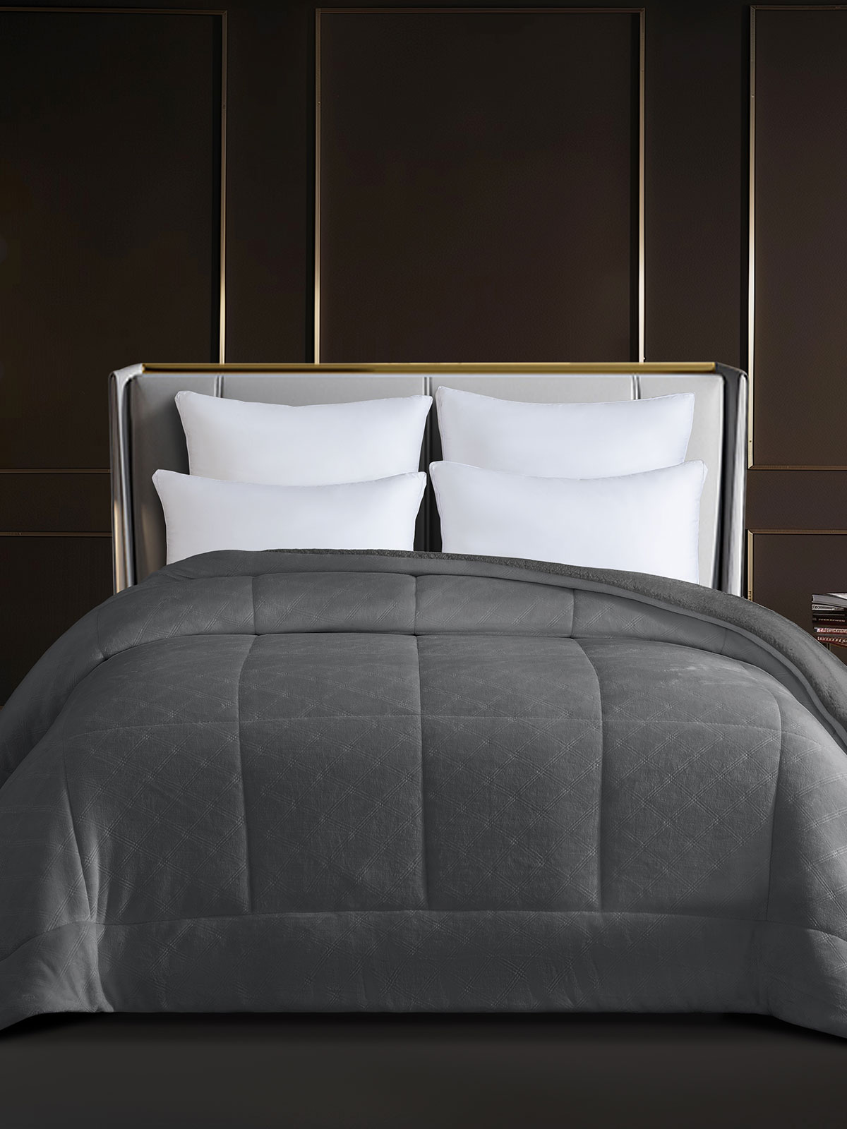 Κουβερτοπάπλωμα Dalia Anthracite Μονό (160x220) Κουβερτοπάπλωμα Dalia Anthracite Μονό (160x220)