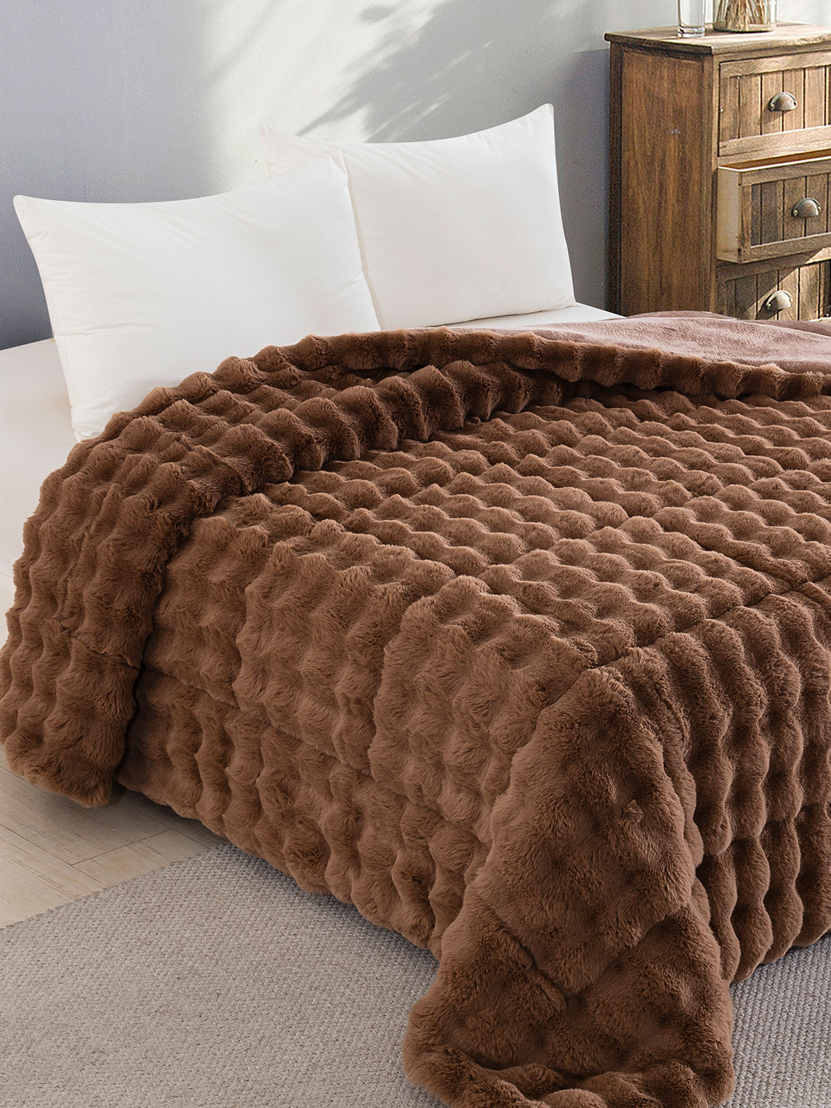 Κουβερτοπάπλωμα Rabbit Mocha Υπέρδιπλο (220x240)