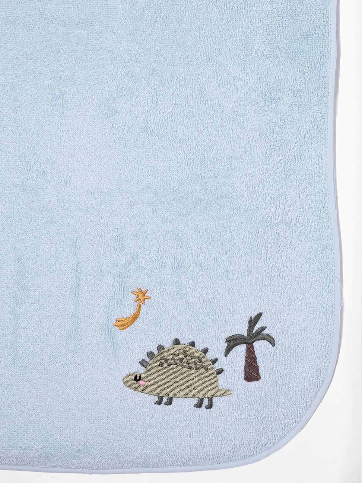 Fluffy Κεντητό Πόντσο Light Blue one size