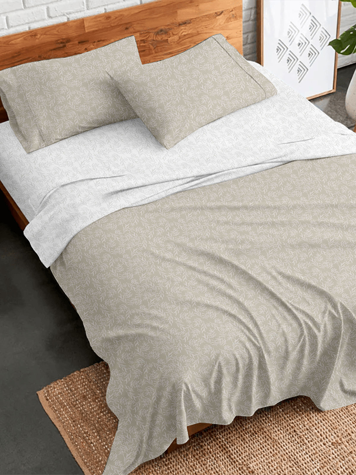 Σετ Σεντόνια Flannel 2052 Beige Διπλό (200x260)