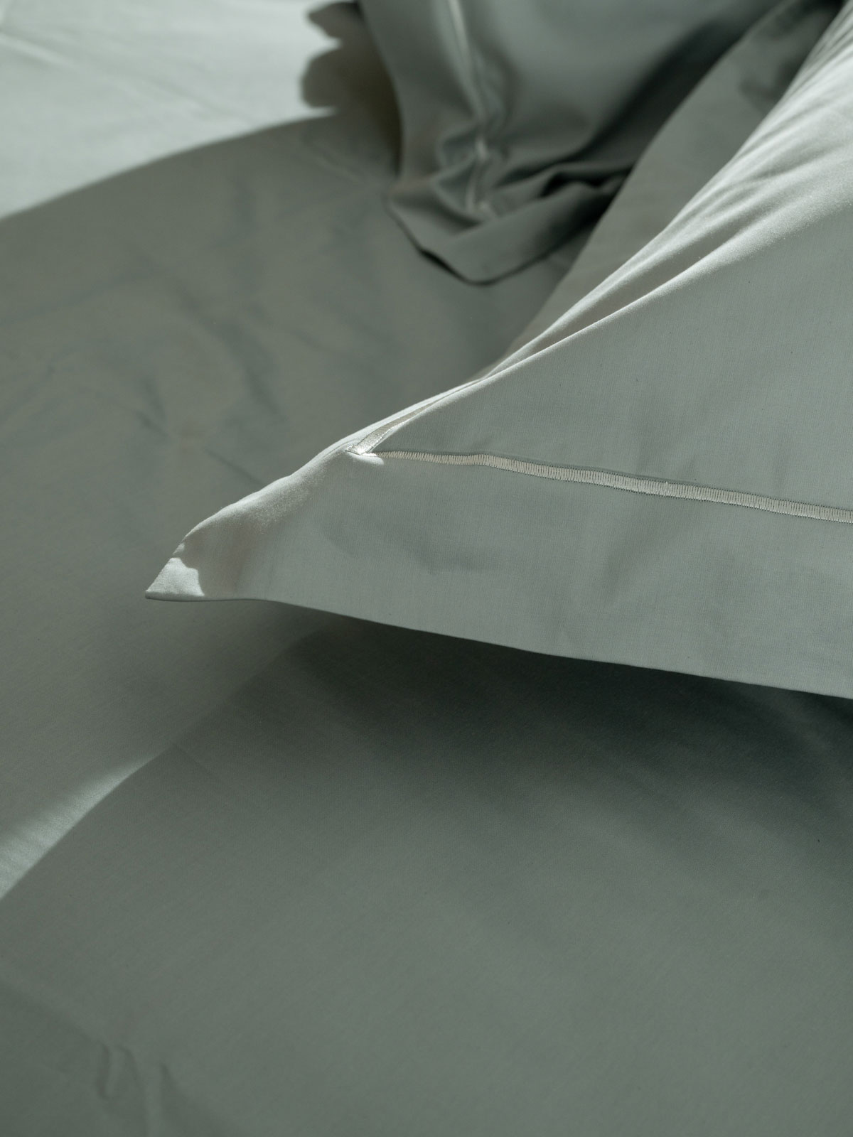 Μαξιλαροθήκες Βαμβακοσατέν Omnia Oxford Aqua 50x70