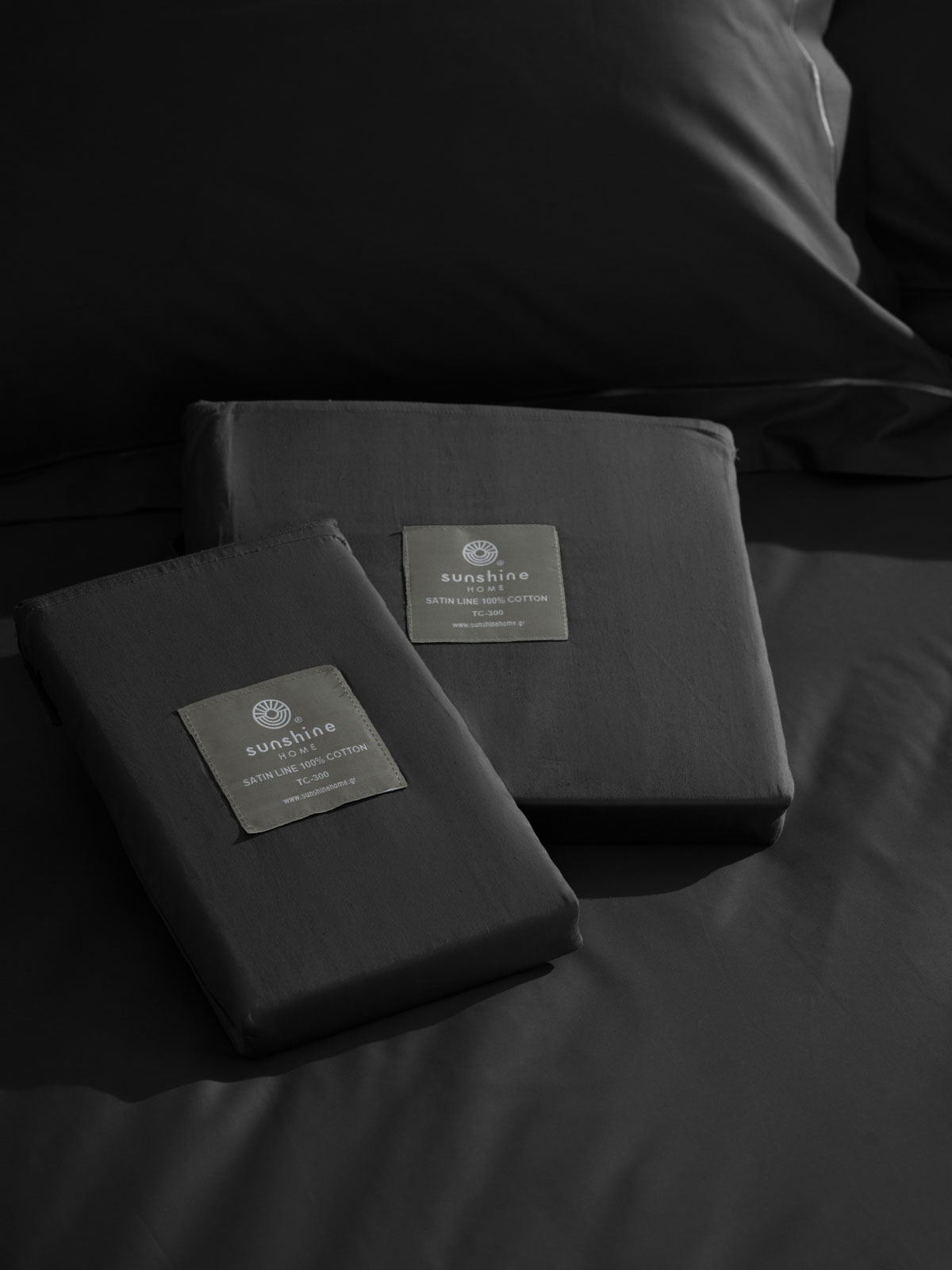 Μαξιλαροθήκες Βαμβακοσατέν Omnia Oxford Black 50x70