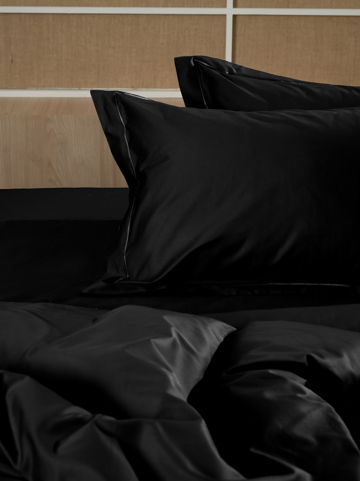 Παπλωματοθήκη Βαμβακοσατέν Omnia Black Υπέρδιπλη (220x240)