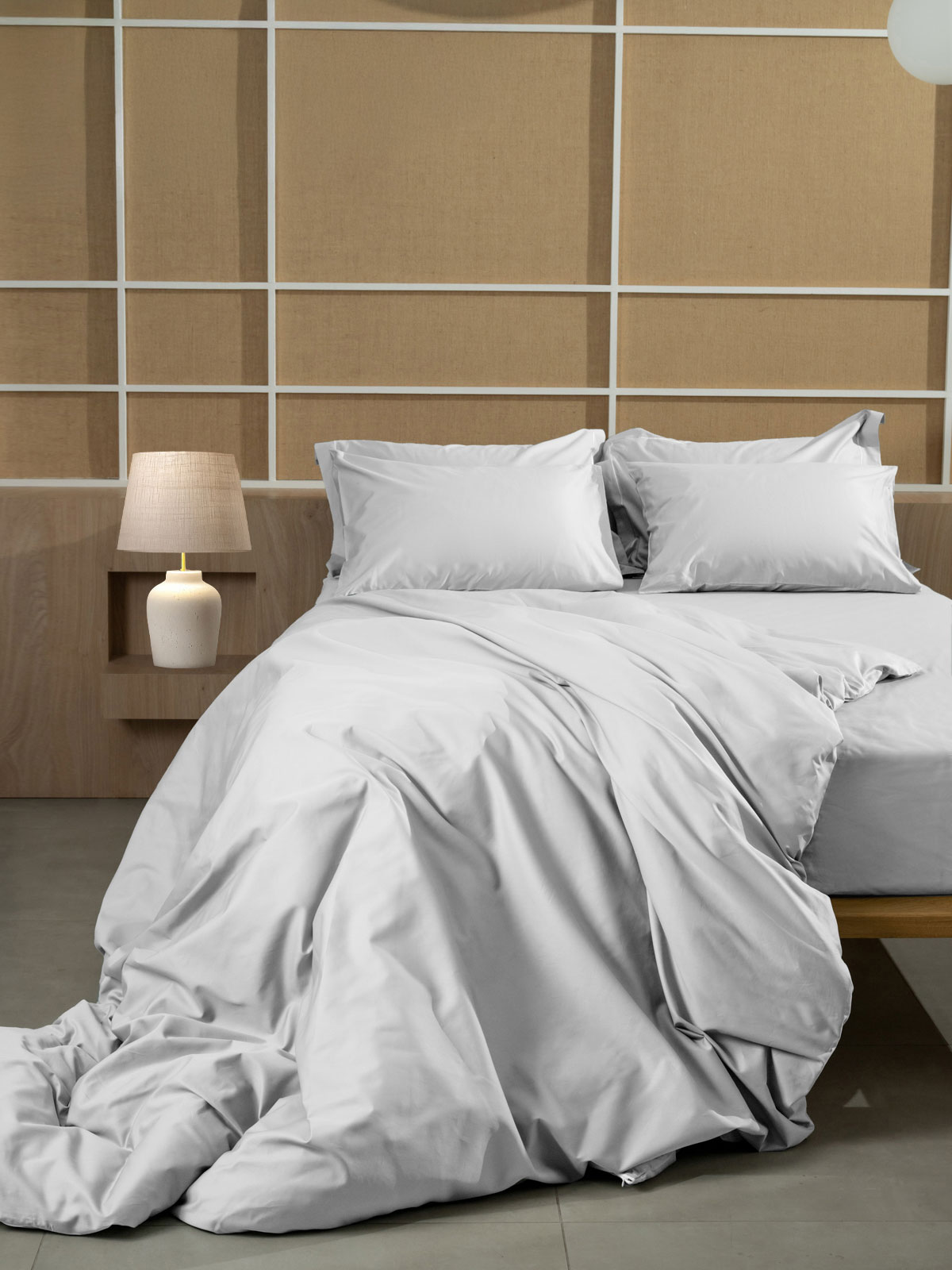 Παπλωματοθήκη Βαμβακοσατέν Omnia White Υπέρδιπλη (220x240)