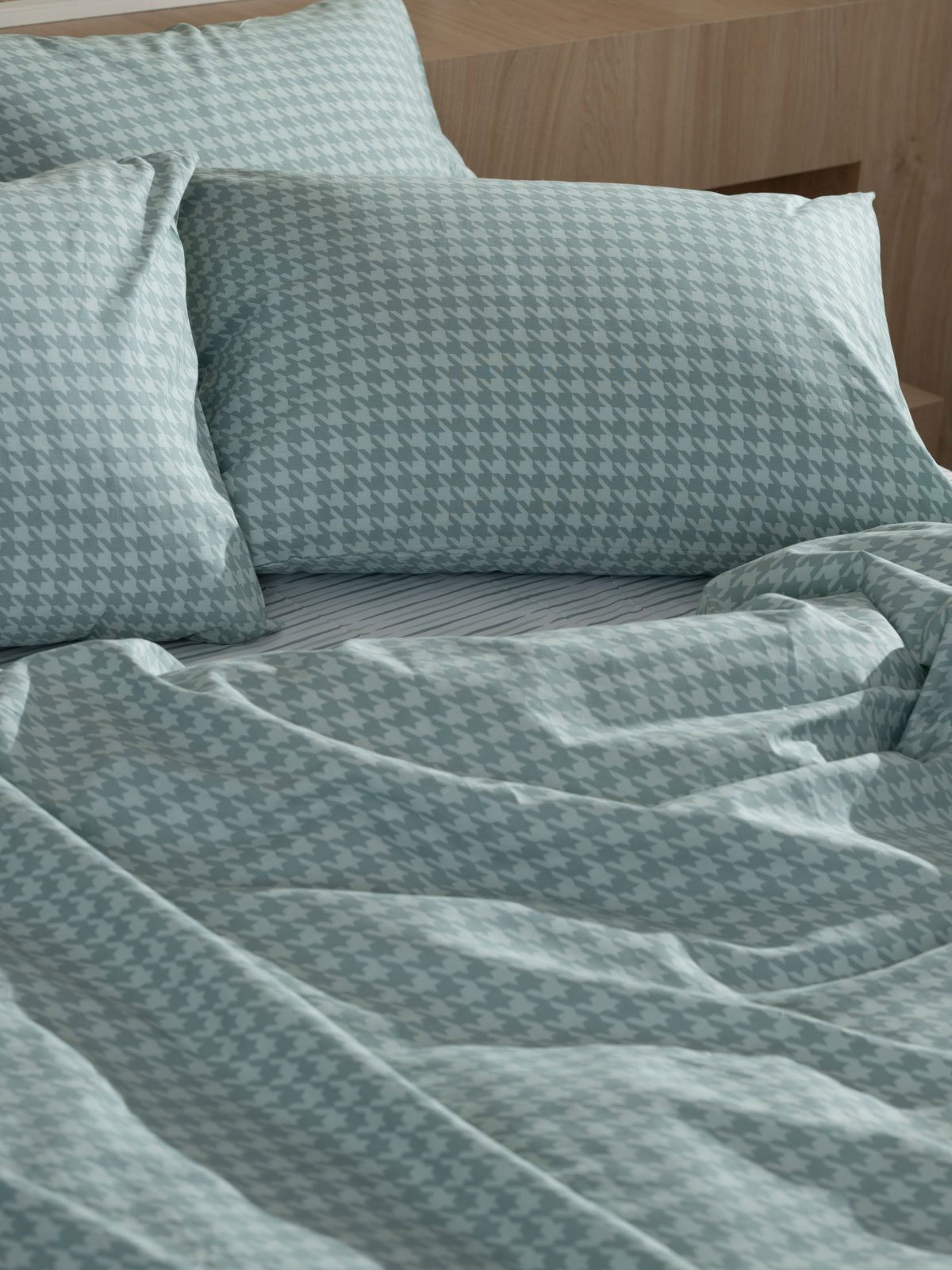 Σετ Σεντόνια Cotton Feelings 2064 Aqua Μονό (165x270)