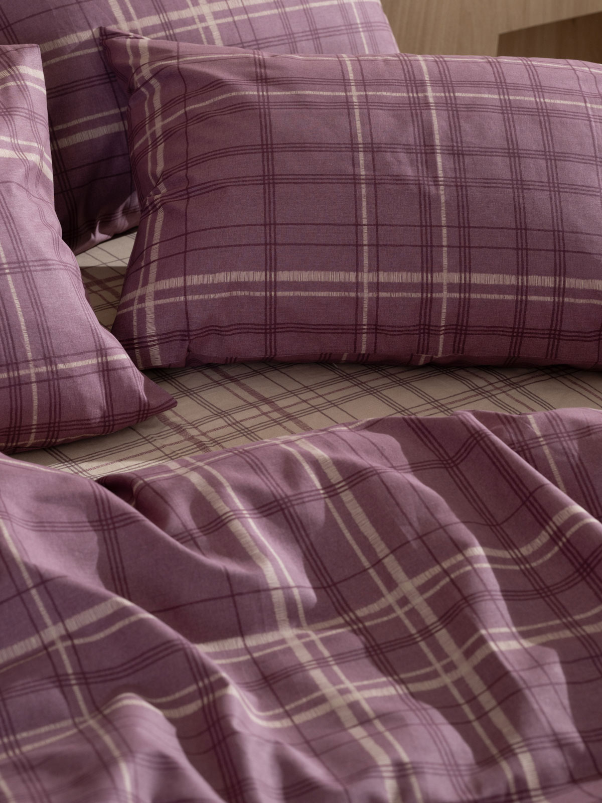 Σετ Σεντόνια Cotton Feelings 2066 Mauve Υπέρδιπλο με λάστιχο (170x205+30)
