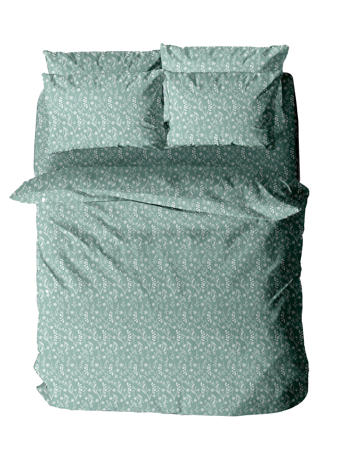 Μαξιλαροθήκη Menta Εμπριμέ 420 Aqua 50x70