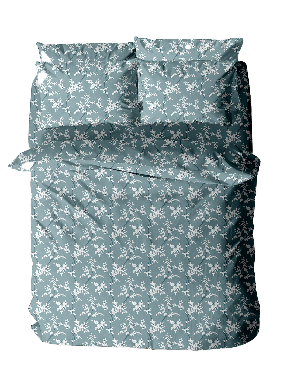 Παπλωματοθήκη Menta Εμπριμέ 480 Blue Υπέρδιπλη (230x250)