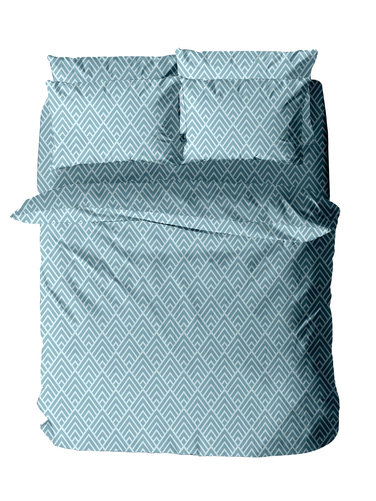 Παπλωματοθήκη Menta Εμπριμέ 500 Blue Υπέρδιπλη (230x250)