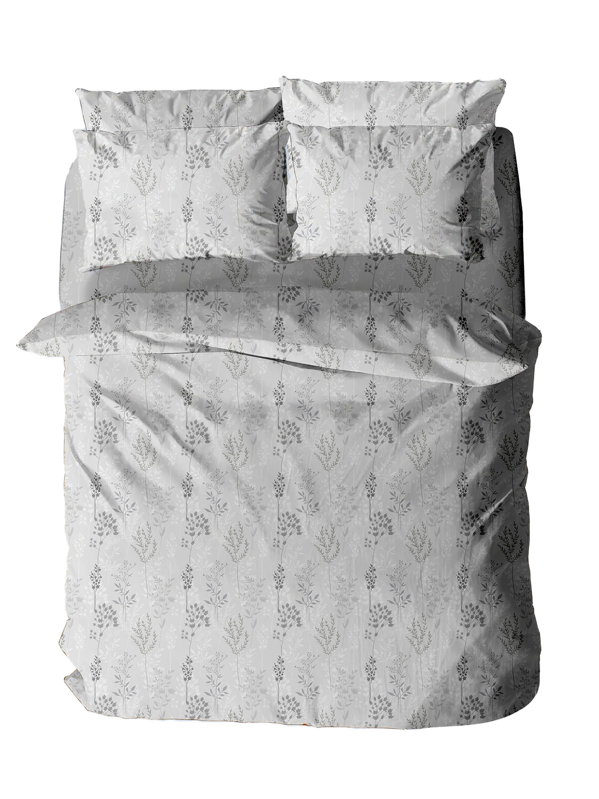 Σετ Σεντόνια Menta Εμπριμέ 400 Grey Υπερδιπλο (240x260)