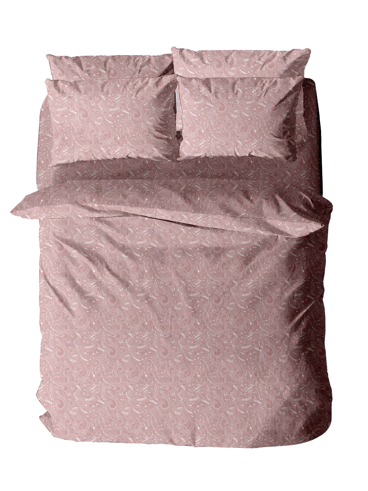 Σετ Σεντόνια Menta Εμπριμέ 440 Powder Διπλό με λάστιχο (150x200+30)