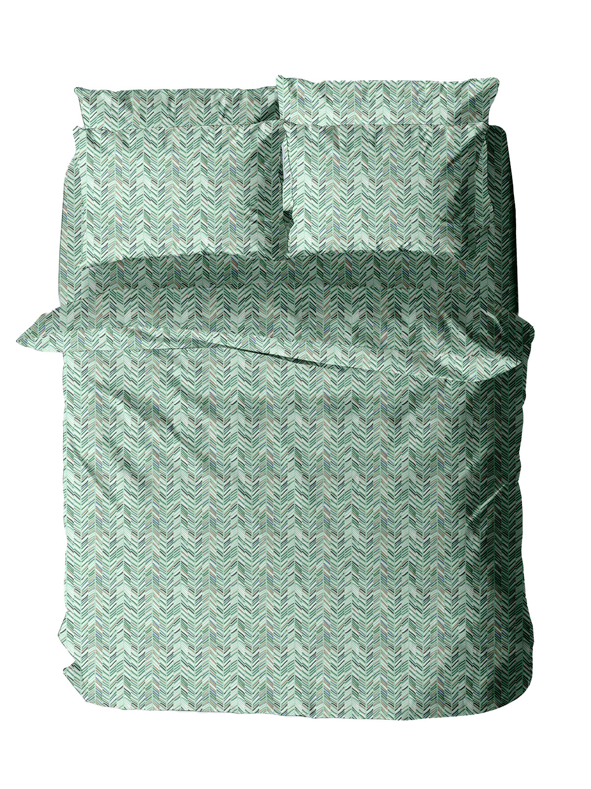 Σετ Σεντόνια Menta Εμπριμέ 460 Aqua Μονό (160x260)