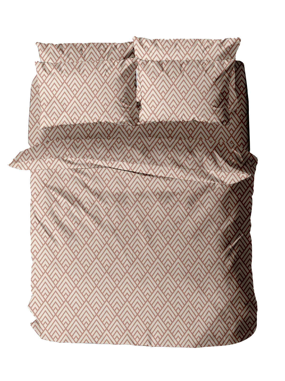 Σετ Σεντόνια Menta Εμπριμέ 500 Powder Μονό (160x260)