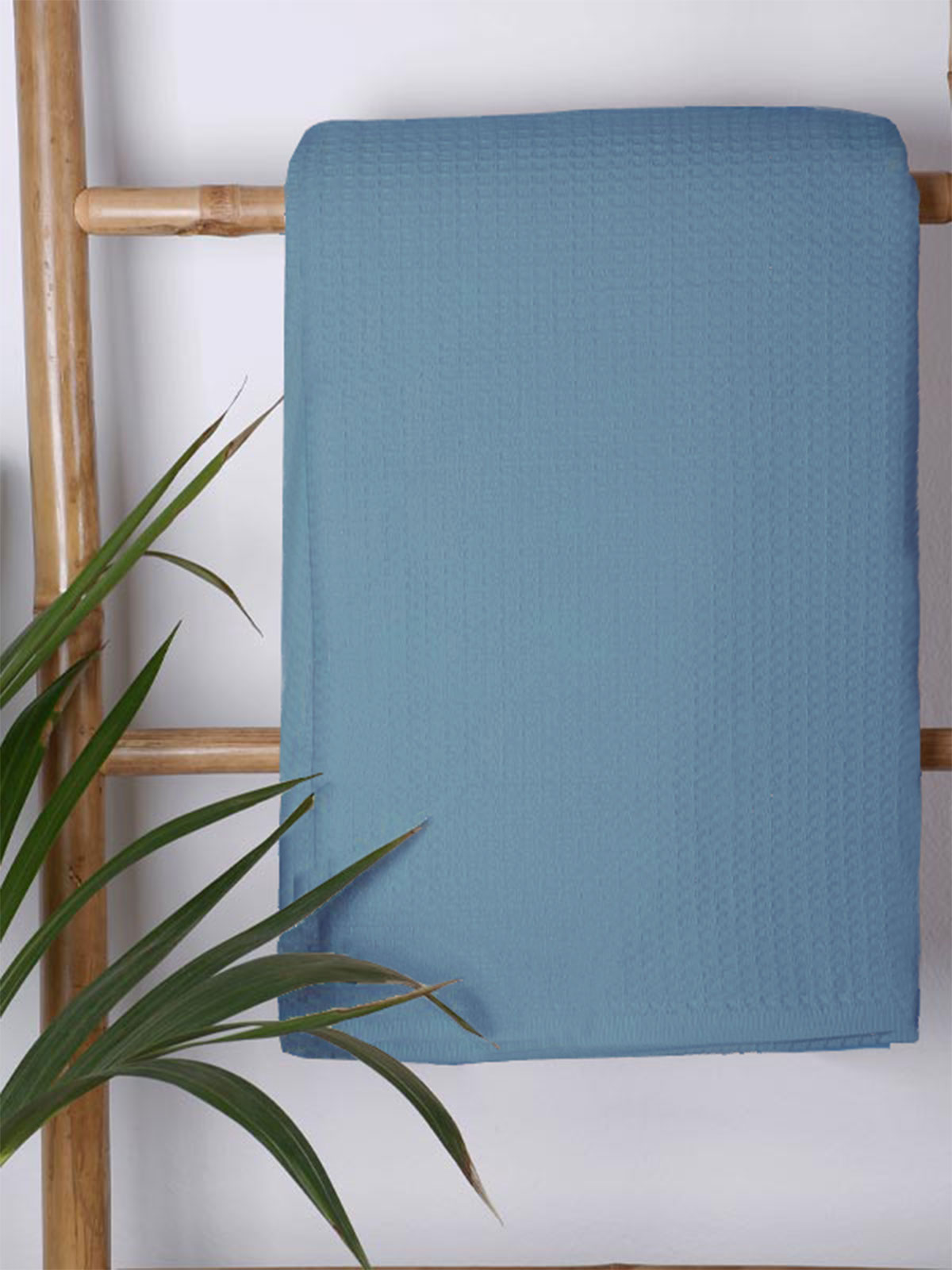 Κουβέρτα πικέ cotton Blue Υπέρδιπλη (230x265)