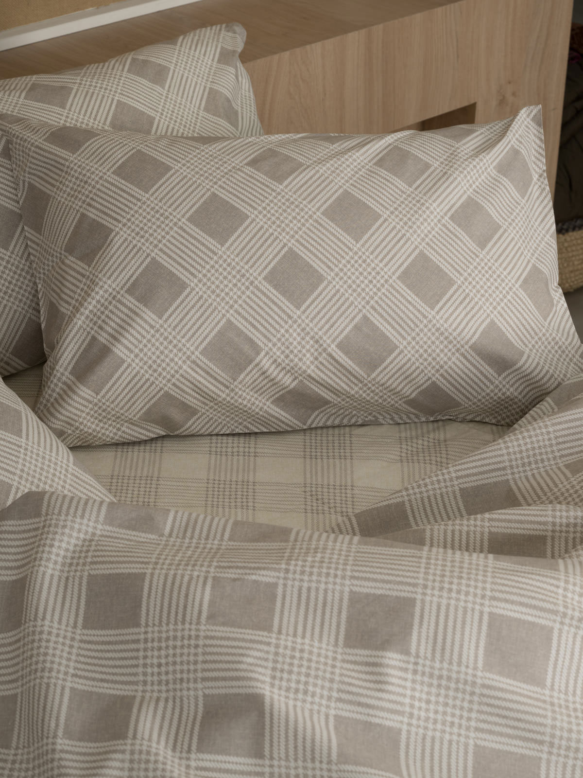 Σετ Σεντόνια Cotton Feelings 2072 Beige Μονό (165x270)