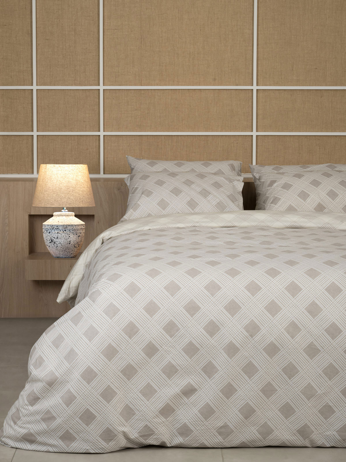 Σετ Σεντόνια Cotton Feelings 2072 Beige Μονό (165x270)