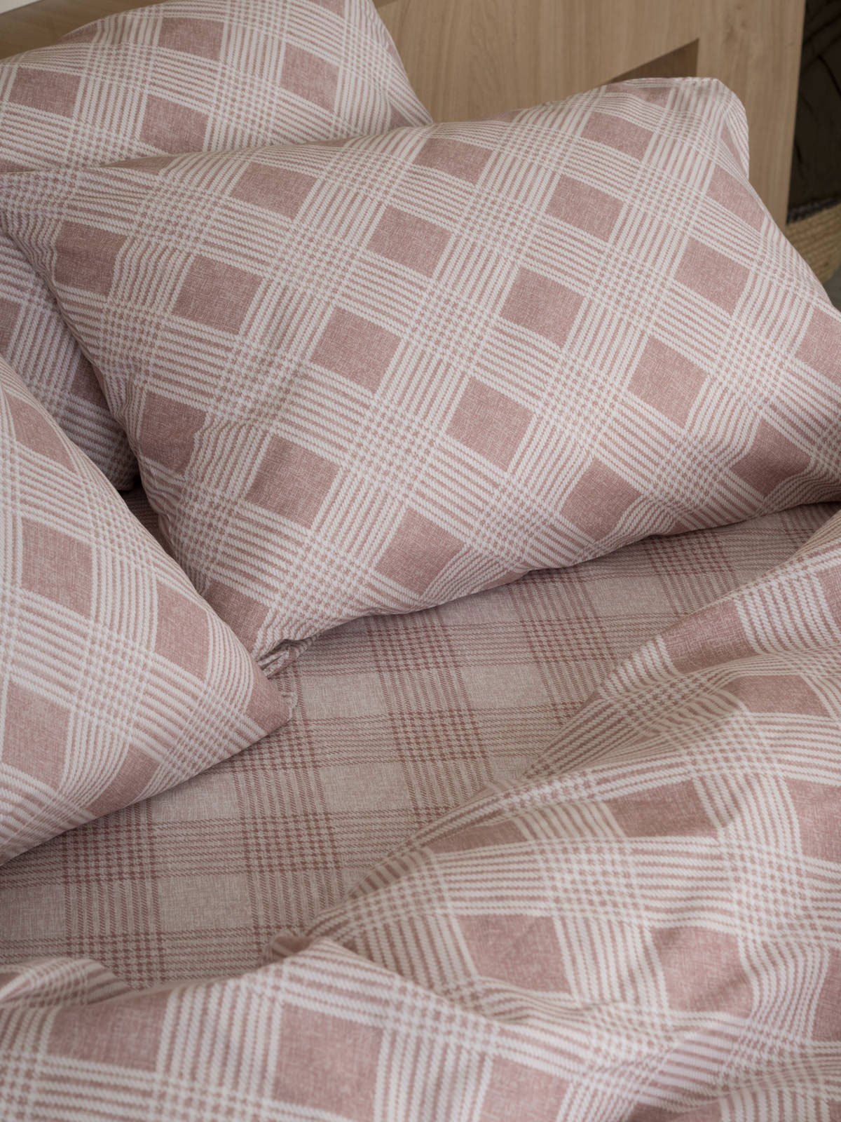 Σετ Σεντόνια Cotton Feelings 2072 Rose Υπέρδιπλο με λάστιχο (170x205+30)