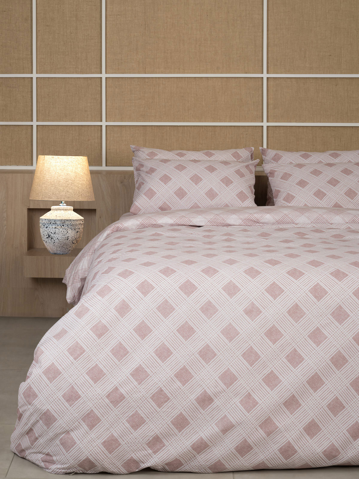 Σετ Σεντόνια Cotton Feelings 2072 Rose Υπέρδιπλο με λάστιχο (170x205+30)