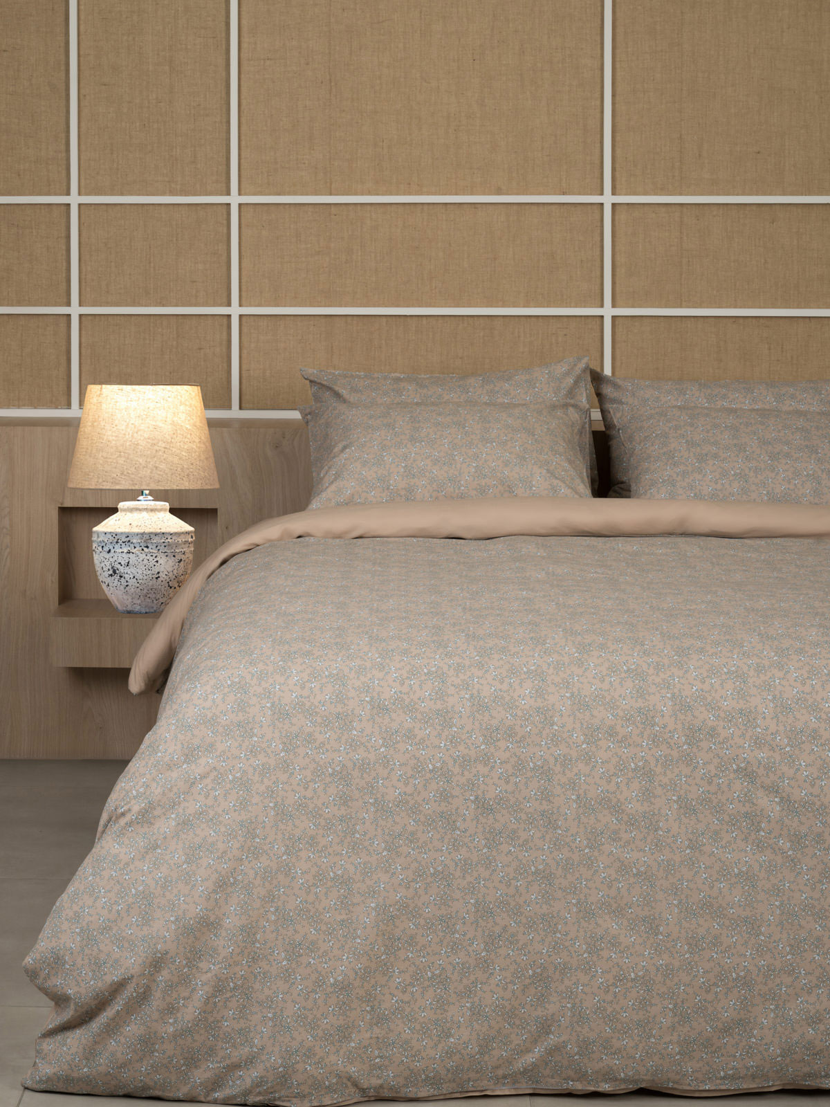 Σετ Σεντόνια Cotton Feelings 928 Beige Μονό με λάστιχο(105x205+30)