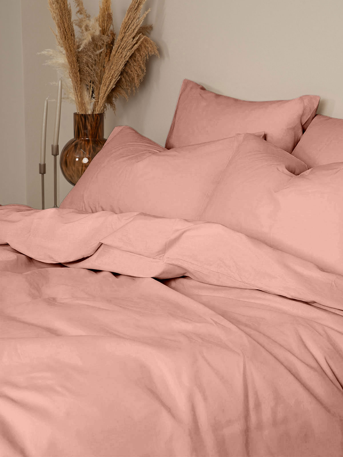 Σετ Σεντόνια Cotton Feelings 116 Light Pink King Size (260x270)