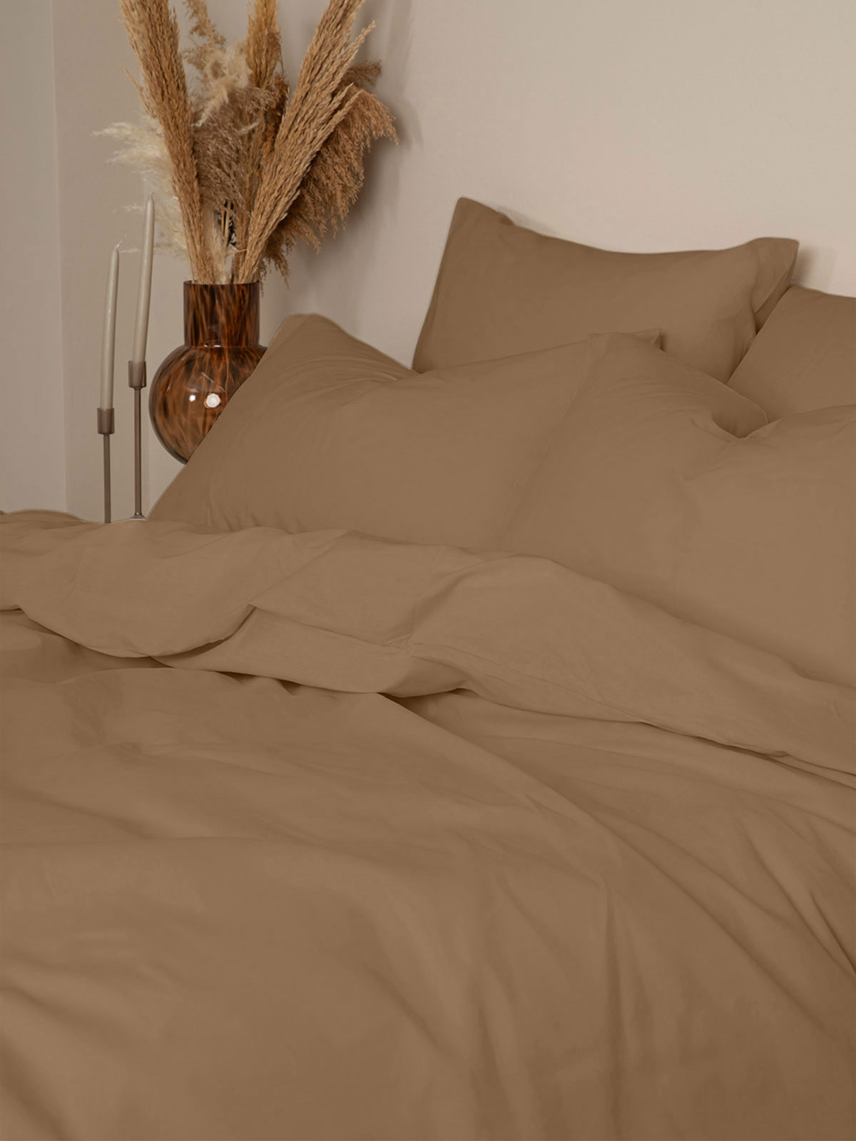Σετ Σεντόνια Cotton Feelings 118 Brown Μονό (165x270)