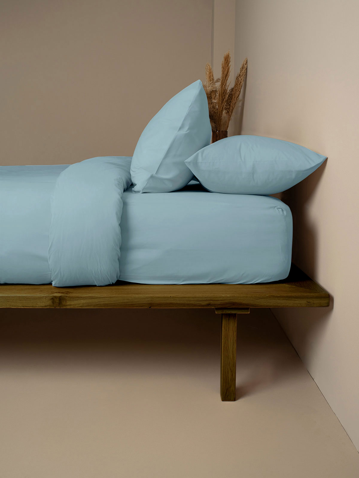 Σετ Σεντόνια Cotton Feelings 120 Sky Blue Μονό με λάστιχο(105x205+30)