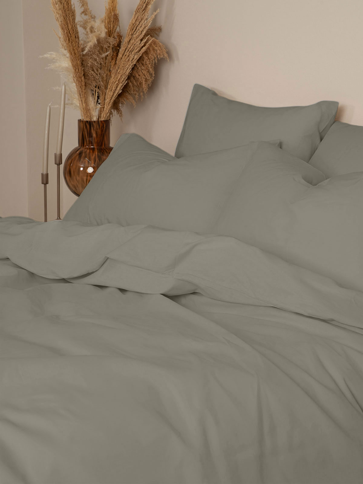 Σετ Σεντόνια Cotton Feelings 122 Paloma Grey Υπέρδιπλο (235x270)