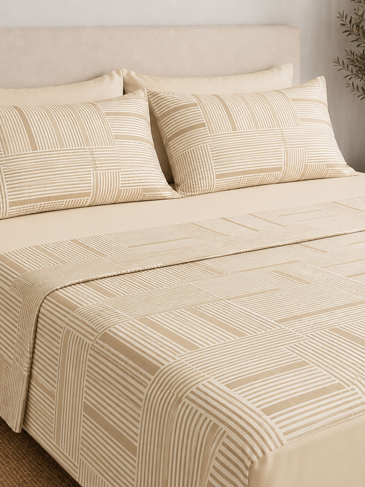 Παπλωματοθήκη Menta Εμπριμέ 600 Grey Μονή (170x250)