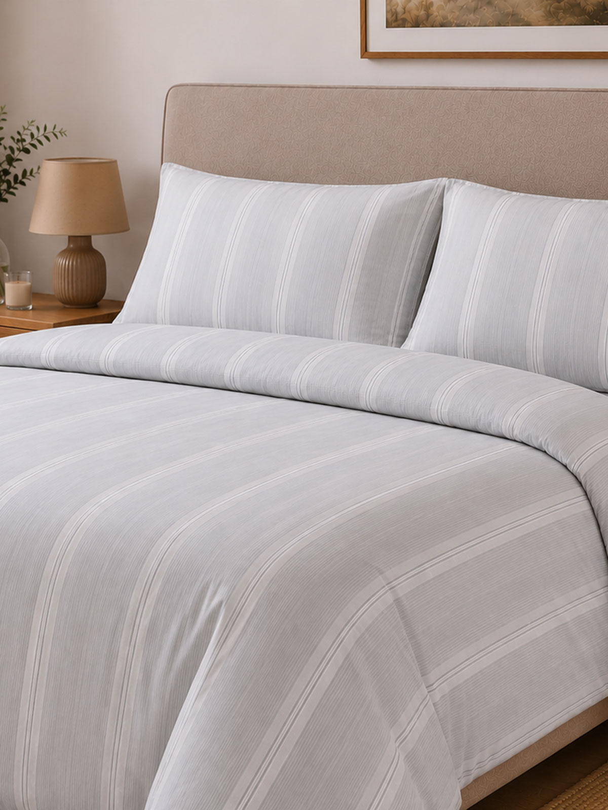 Παπλωματοθήκη Menta Εμπριμέ 620 Grey Μονή (170x250)