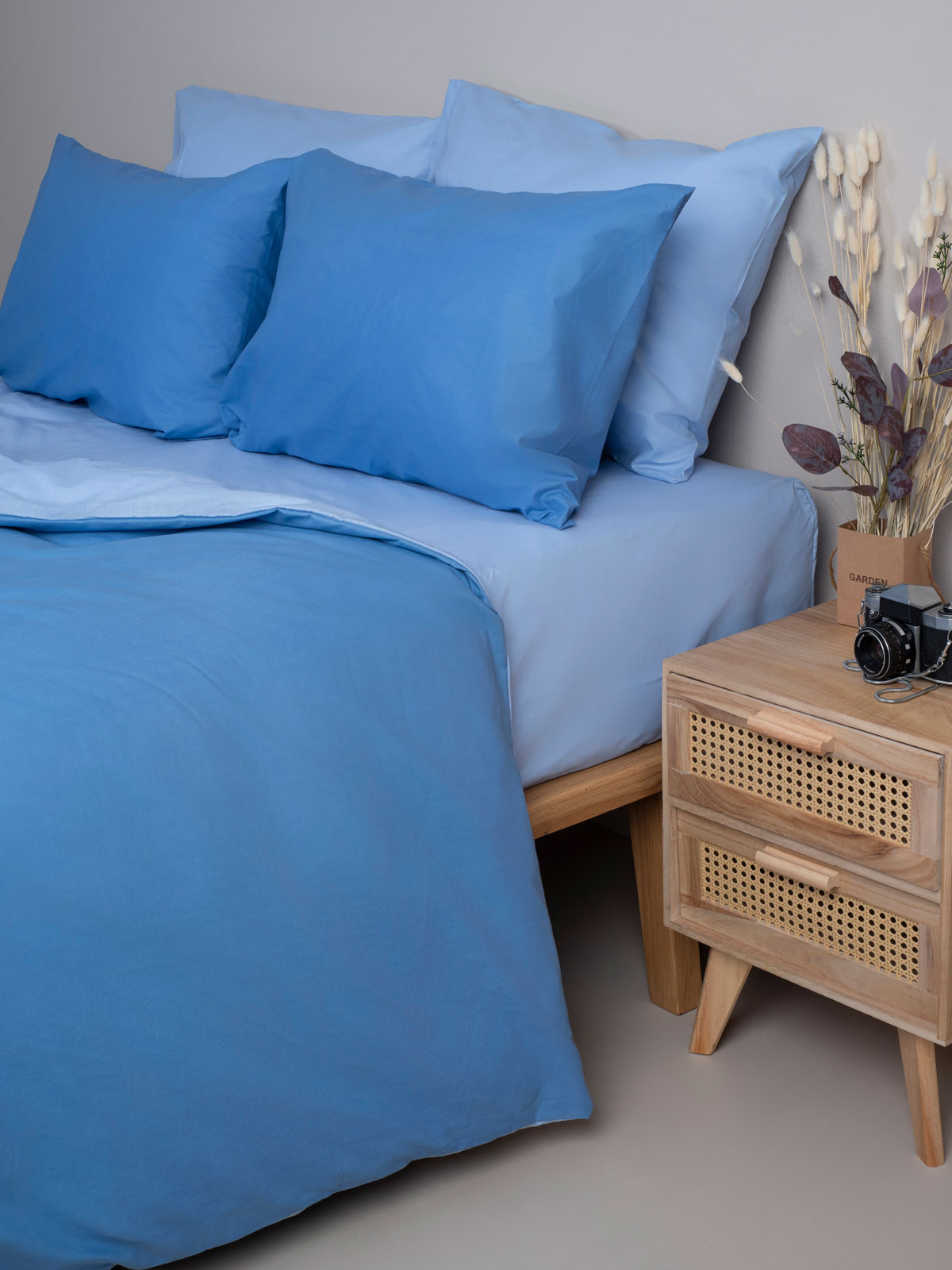 Σετ Σεντόνια Menta 202 Light Blue Μονό με λάστιχο (100x200+30)