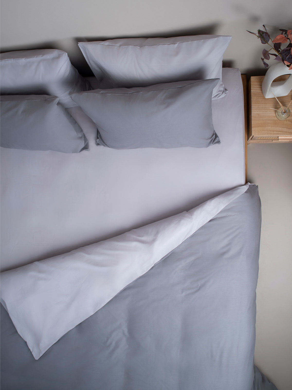 Σετ Σεντόνια Menta 203 Dark Grey Μονό με λάστιχο (100x200+30)