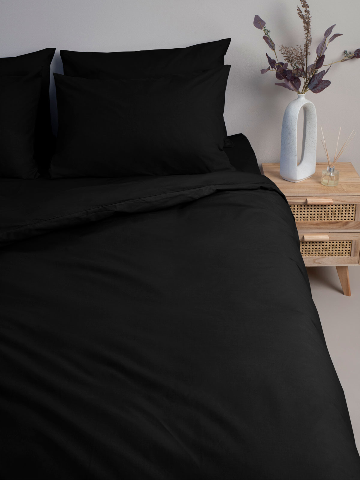 Σετ Σεντόνια Menta 208 Black Μονό με λάστιχο (100x200+30)