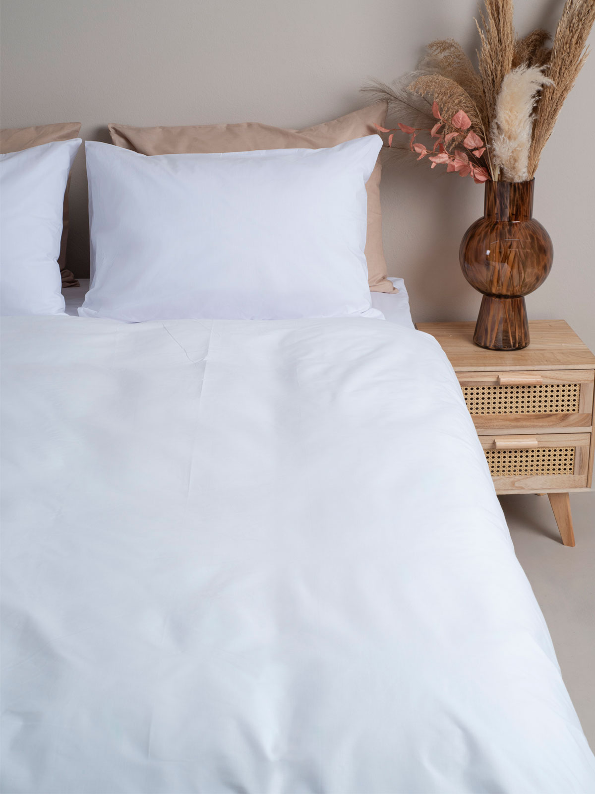 Σετ Σεντόνια Menta 209 White Μονό με λάστιχο (100x200+30)